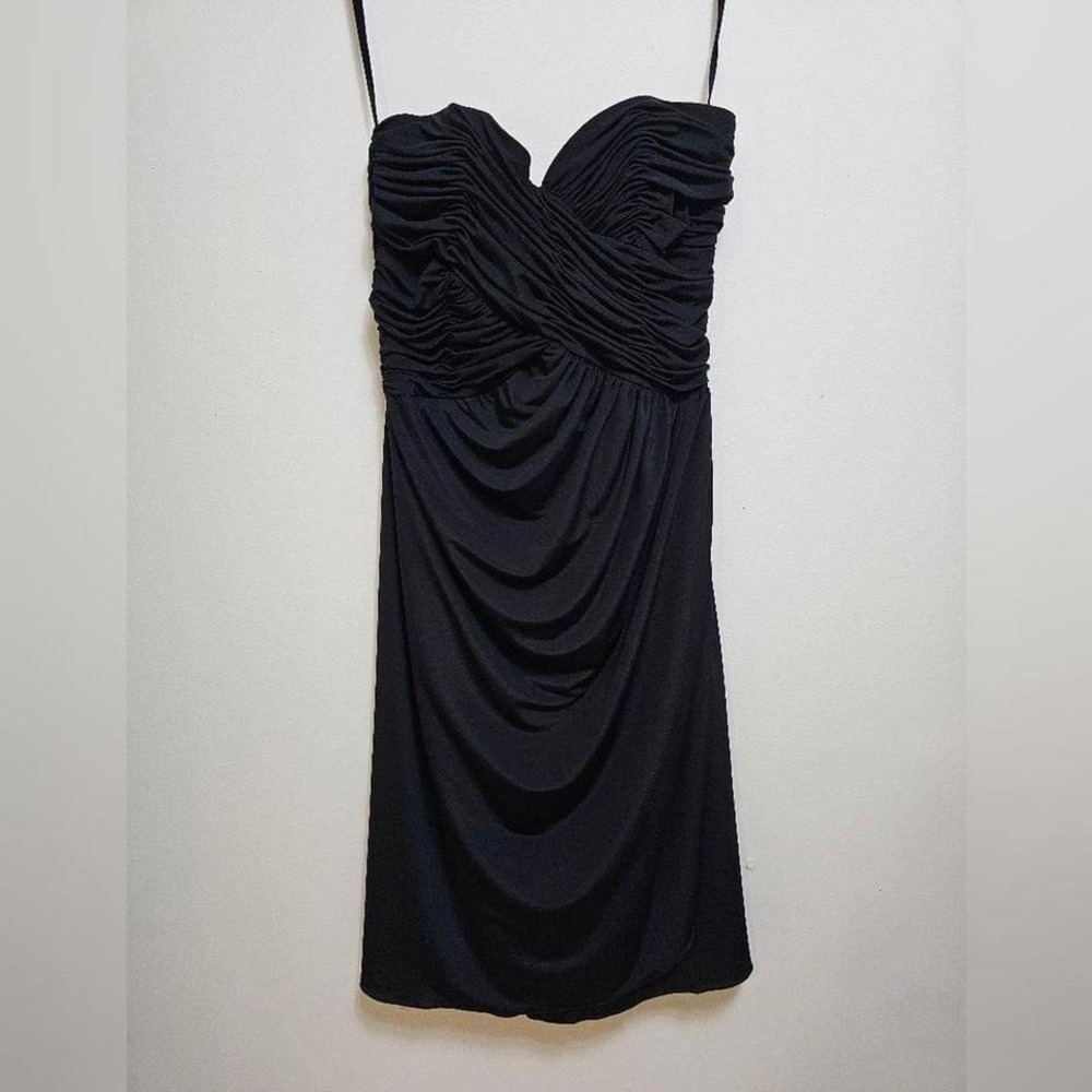 Vintage Victor Costa size 6 black evening dress‎